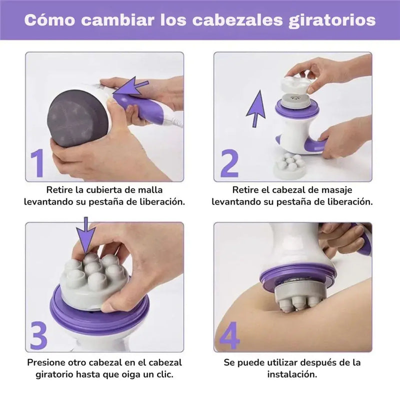 PISTOLA MASAJEADORA Y TONIFICADORA 4 EN 1 / Tu Recuperación Muscular al Siguiente Nivel